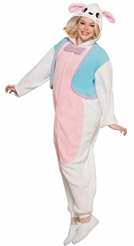 Forum Novelties Men's Bunny Piece Jumpsuit Costume, Pink/Blue/White, One Size 3 Forum Novelties Men's Bunny Piece Jumpsuit Costume, Pink/Blue/White, One Size
