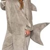 Forum Novelties Piece Hooded Fleece Costume Jumpsuit, Shark, One Size -Forum Novelties Shop 31454Ns1qJL