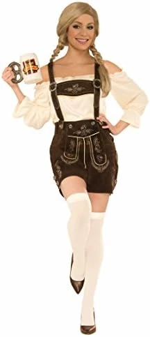 Forum Women's Deluxe Leather Lederhosen Costume 6 Forum Women's Deluxe Leather Lederhosen Costume - Image 4