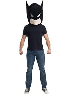 Rubie's DC Super Heroes Adult Batman Oversized Plush Mascot Mask, As Shown, One Size