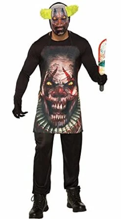 Horror Clown Apron And Mask Costume For Men