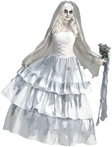 Forum Novelties Women's Deluxe Victorian Ghost Bride Costume 8 Forum Novelties Women's Deluxe Victorian Ghost Bride Costume - Image 6