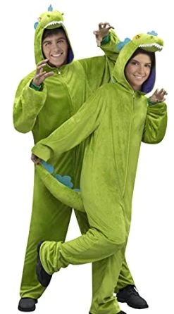 Rubie's Unisex-adult Rugrats Reptar Comfy Wear Jumpsuit -Forum Novelties Shop 413lrY9bU6L