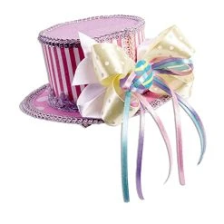 Forum Novelties 78218 Unisex-Adults Mini Easter Hat With Bow, Purple, Standard