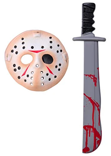 Friday The 13Th Jason Voorhees Mask And Machete Set 3 Friday The 13Th Jason Voorhees Mask And Machete Set