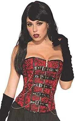 Forum Women's Vampire Corset, Black/red, Standard