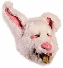 Forum Novelties Unisex-Adult's Standard Latex Evil Rabid Rabbit Mask, Multicolor