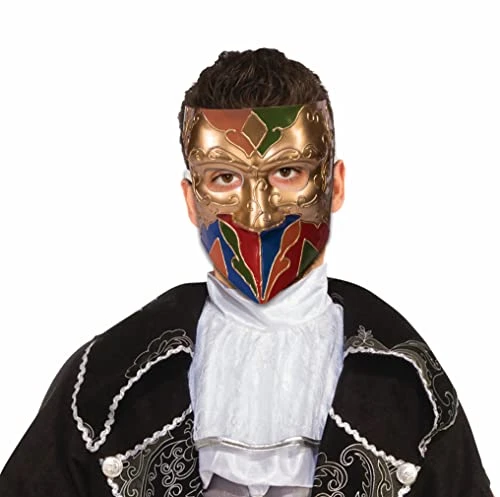 Forum Novelties 74600 Unisex-Adults Mask-Classic Jester, Gold, Standard, Multicolor 4 Forum Novelties 74600 Unisex-Adults Mask-Classic Jester, Gold, Standard, Multicolor - Image 2