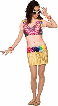 Forum Novelties Women's Standard 3D Graphic Sublimation Printed Hula Dancer Costume Top -Forum Novelties Shop 41SjOGFF44S. AC