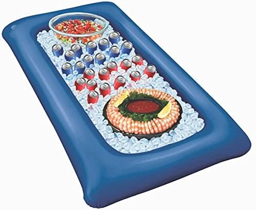 Forum Novelties Inflatable Party Buffet Cooler, 4.5 Feet X 28" Wide, Gold Luau Luxe 5 Forum Novelties Inflatable Party Buffet Cooler, 4.5 Feet X 28" Wide, Gold Luau Luxe - Image 3