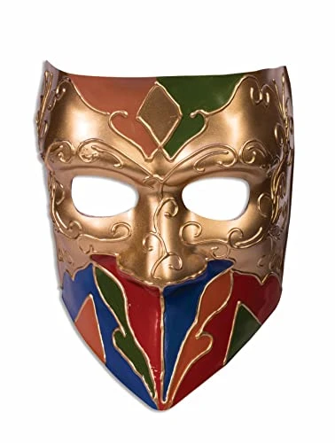 Forum Novelties 74600 Unisex-Adults Mask-Classic Jester, Gold, Standard, Multicolor 3 Forum Novelties 74600 Unisex-Adults Mask-Classic Jester, Gold, Standard, Multicolor