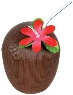 Forum Novelties Hawaiian Luau Party Tiki Bar Coconut Cup -Forum Novelties Shop 41XsYP1it1L. AC