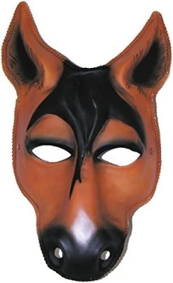 Mardi Gras Horse Elegant Venetian Plastic Animal Face Mask Masquerade Accessory