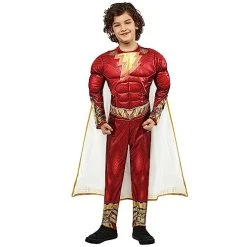 Rubie's Child's Shazam! Fury Of The Gods Padded Costume Jumpsuit And Cape, As Shown