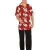 Pizazz! Men's Button Front Hawaiian Costume Top