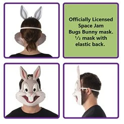 Rubie's Unisex Warner Bros. Space Jam Bugs Bunny Plastic Half-Mask, One Size 11 Rubie's Unisex Warner Bros. Space Jam Bugs Bunny Plastic Half-Mask, One Size -Forum Novelties Shop 41t2SoM TvS