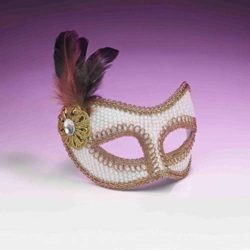 Forum Deluxe Half Mask With Feathers 7 Forum Deluxe Half Mask With Feathers - Image 5