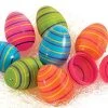 Forum Novelties 80047 Easter Plastic Eggs Striped, Multi (Pack Of 8 )