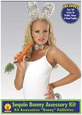 Rubie's Costume Bunny Accessory Kit With Silver Sequins 4 Rubie's Costume Bunny Accessory Kit With Silver Sequins - Image 2