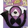 Forum Novelties Animal Costume Set Black Cat Ears Nose Tail With Sound Effects 1 Forum Novelties Animal Costume Set Black Cat Ears Nose Tail With Sound Effects -Forum Novelties Shop 51 19yJX XL