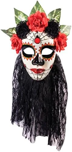 Forum Novelties Women's Day Of The Dead Senora Lace Mask 7 Forum Novelties Women's Day Of The Dead Senora Lace Mask - Image 5