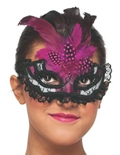 Rubie's Costume Women's Pink Lace Mask