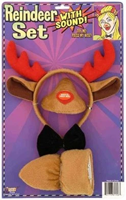 Forum Novelties Animal Costume Set Reindeer Ears Nose Tail With Sound Effects
