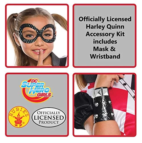 Rubie's DC Superhero Girls Harley Quinn Accessory Kit, Black/White/Multicolor 4 Rubie's DC Superhero Girls Harley Quinn Accessory Kit, Black/White/Multicolor - Image 2