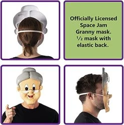 Rubie's Costume Warner Bros. Space Jam Granny Half-Mask, As Shown, One Size 11 Rubie's Costume Warner Bros. Space Jam Granny Half-Mask, As Shown, One Size -Forum Novelties Shop 517yF9HjpBS