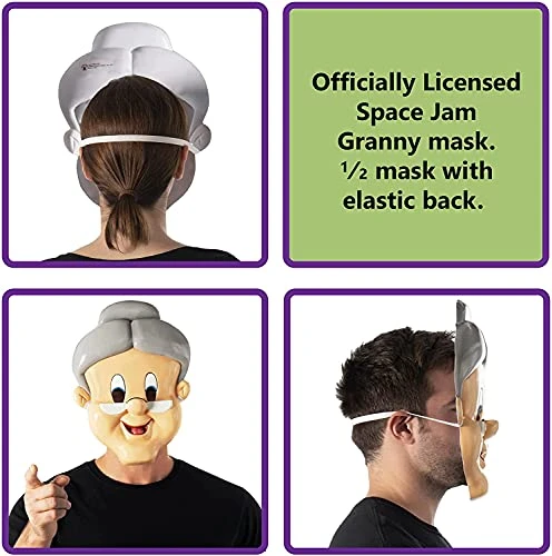 Rubie's Costume Warner Bros. Space Jam Granny Half-Mask, As Shown, One Size 7 Rubie's Costume Warner Bros. Space Jam Granny Half-Mask, As Shown, One Size - Image 5