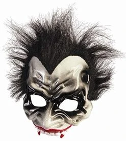 Forum Novelties Vampire Half Mask With Hair Accessory, As Shown, One Size