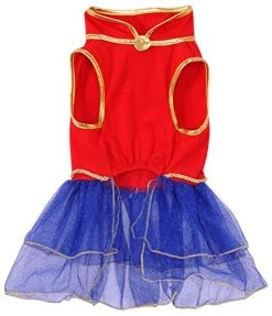 DC Comics Wonder Woman Pet Tutu Dress, X-Large -Forum Novelties Shop 51FMO3PTzNL