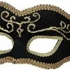 Forum Mardi Gras Costume Masquerade Half Mask With Gold Trim -Forum Novelties Shop 51GYYWDXQdS