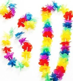 Forum Novelties Hawaiian Lei Silk Flower Wristlets Set, 4-Piece Party Supplies, 4 X 4 X 1" -Forum Novelties Shop 51H73hyY5oL