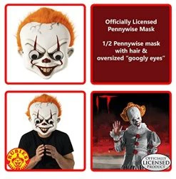Rubie's It 2 Pennywise Googly Eyes Mask, As Shown, One Size -Forum Novelties Shop 51Tbp13x1mS