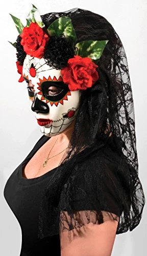 Forum Novelties Women's Day Of The Dead Senora Lace Mask 5 Forum Novelties Women's Day Of The Dead Senora Lace Mask - Image 3