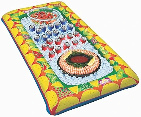 Forum Novelties Inflatable Party Buffet Cooler, 4.5 Feet X 28" Wide, Gold Luau Luxe 6 Forum Novelties Inflatable Party Buffet Cooler, 4.5 Feet X 28" Wide, Gold Luau Luxe - Image 4