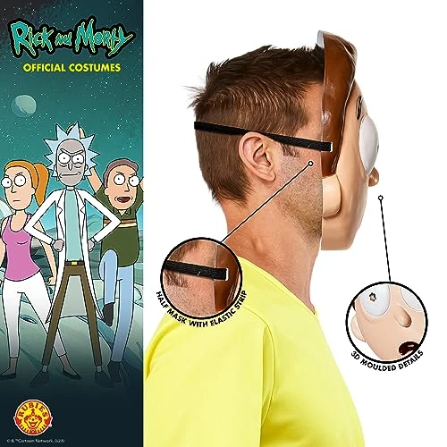 Rubie's Men's Rick And Morty Plastic Mask, As Shown, One Size 5 Rubie's Men's Rick And Morty Plastic Mask, As Shown, One Size - Image 3