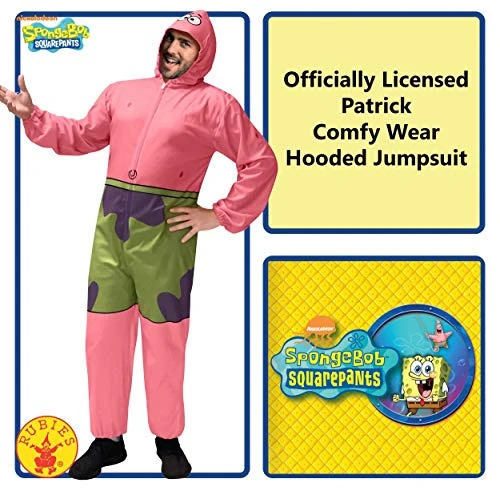 Rubie's Unisex-adult Classic Spongebob Patrick Star Comfy Wear Jumpsuit 5 Rubie's Unisex-adult Classic Spongebob Patrick Star Comfy Wear Jumpsuit - Image 3