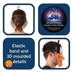 Rubie's Unisex Warner Bros. Space Jam Daffy Duck Plastic Half-Mask, One Size -Forum Novelties Shop 51gsWOYgOwL