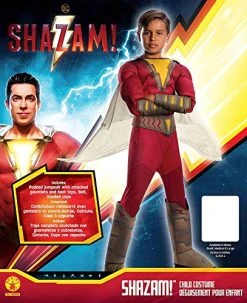 Rubie's Official DC Comic Shazam Deluxe Boys Costume, Kids Super Hero Fancy Dress -Forum Novelties Shop 51injPaV0fL