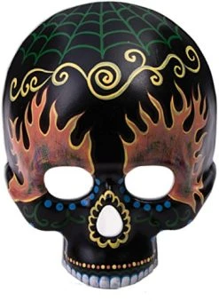 Forum Novelties Day Of The Dead Black Skull Mask