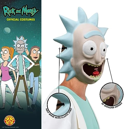 Rubie's Men's Rick And Morty Rick Plastic Mask, As Shown, One Size 5 Rubie's Men's Rick And Morty Rick Plastic Mask, As Shown, One Size - Image 3
