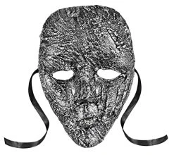 Forum Novelties Textured Face Mask (Silver)