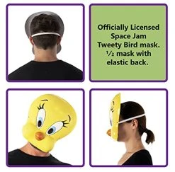 Rubie's Unisex Warner Bros. Space Jam Tweety Bird Plastic Half-Mask, One Size -Forum Novelties Shop 51qto1I4M3S