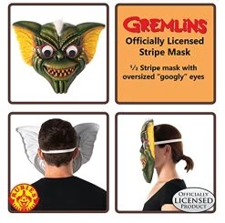Rubie's Gremlins Stripe Googly Eyes Mask, As Shown, One Size -Forum Novelties Shop 51uZCIcnaES