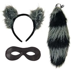 Forum Novelties Women's Adult Raccoon Ears And Tail With Mask
