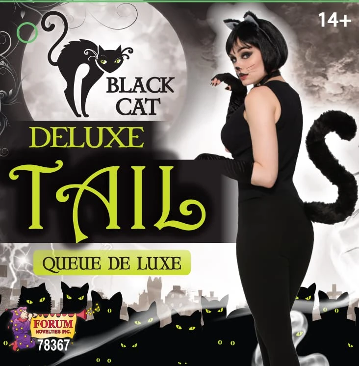 Forum Novelties Black Furry Adjustable Cat Tail 5 Forum Novelties Black Furry Adjustable Cat Tail - Image 3